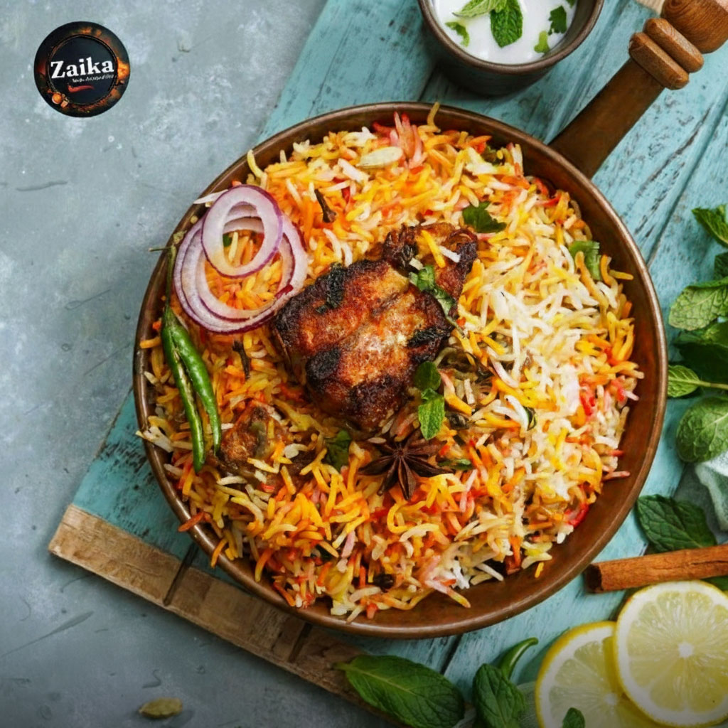 Zaika Restaurant Biryani in Dumbarton.